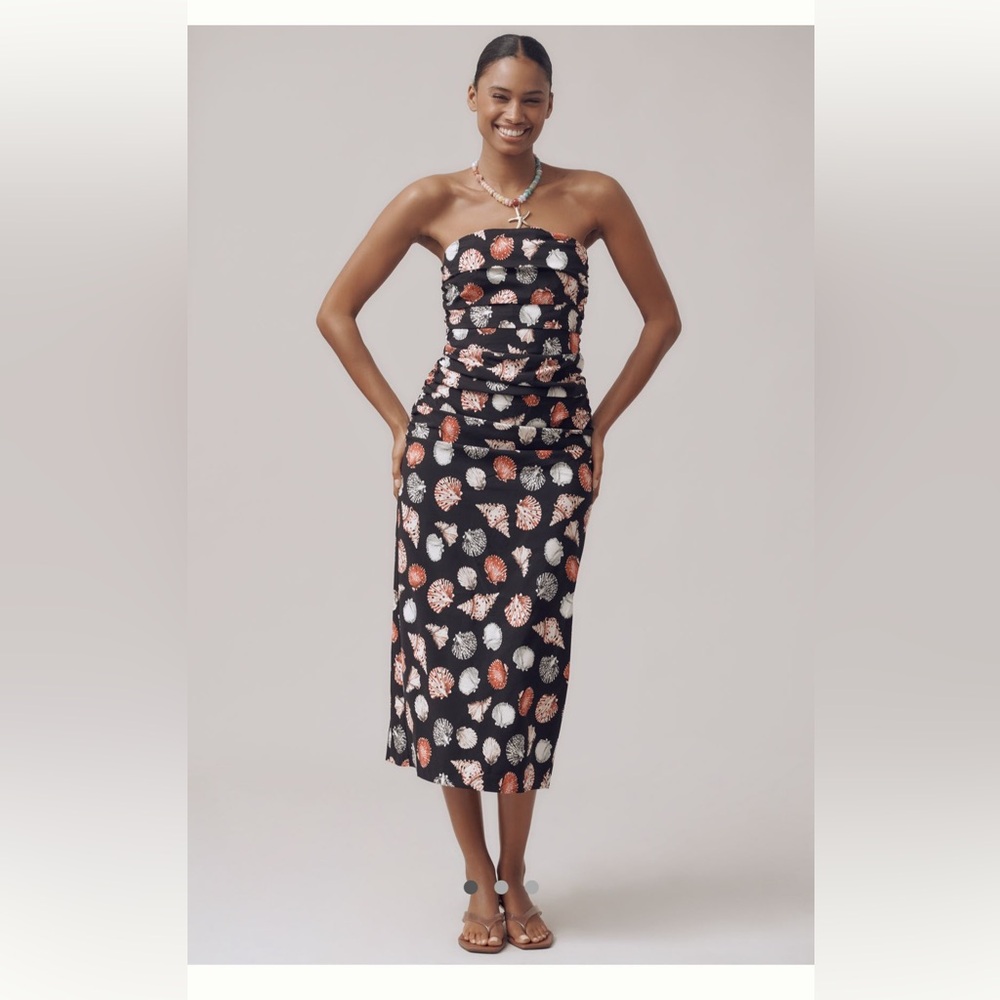 Solei Magic Fabric strapless ruched Dress by Maeve